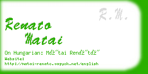 renato matai business card